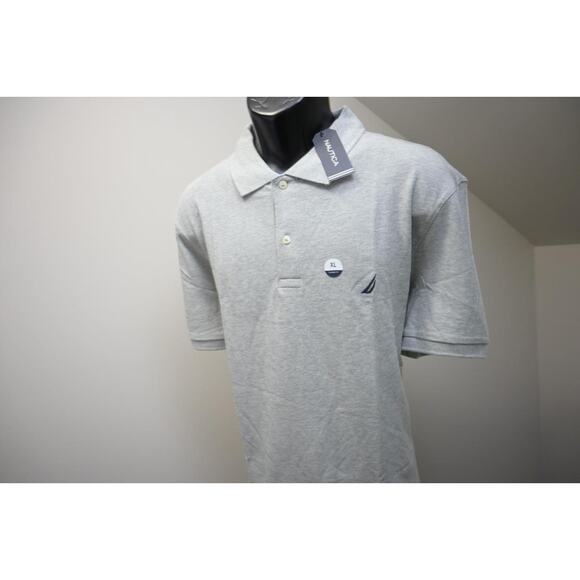 Nautica Sailing Golf Polo Shirt Classic Fit Gray Short Sleeve Mens Size XL NWT - Picture 1 of 7